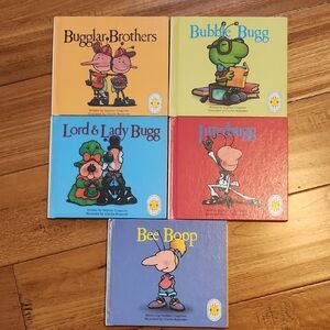 Set of 5 Vintage Topsy-Turvy Bugg Books (10 Stories, 5 Books)